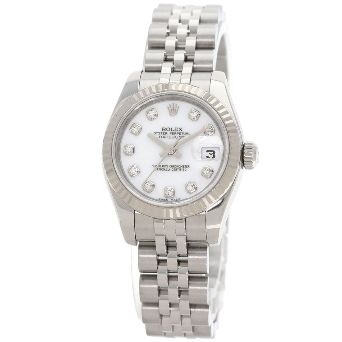 Rolex 179174G Datejust 10-Piece Diamond Watch in Stainless Steel/SS/18K White Gold for Women (1 of 20)