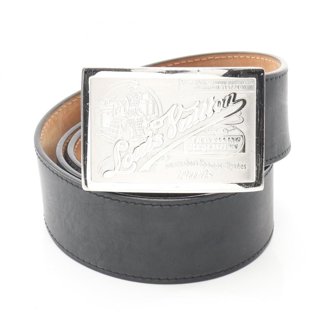 Louis Vuitton Santur Jeans Belt, Men's Leather, Black, M6812: --- Catalog ---Category: SizeLength: 97cm - 107cm / 38.18'' - 42.12''Category: DesignType: Standard beltColor: BlackGender: MenMaterial (Strap): Leather Category: GeneralMPN: M6812Brand: Louis Vuitton