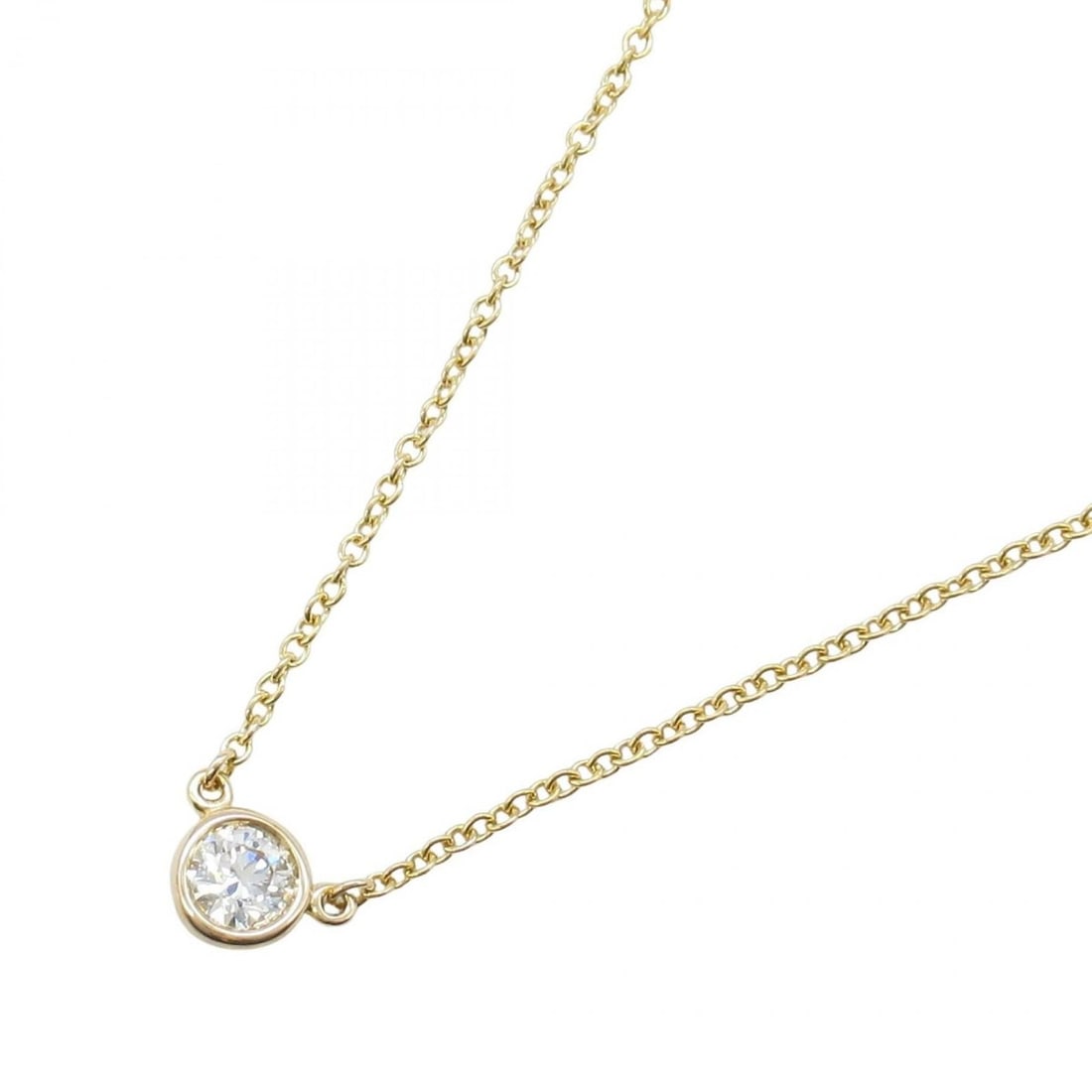 Tiffany & Co. By the Yard Diamond Necklace, 18K Yellow Gold with Diamonds, Women's, and Clear: --- Catalog ---Category: SizePendant Size: 4mm x 4mm / 0.15'' x 0.15''Neck Circumference: 41 cm / 16.14''Category: DesignColor: Clear, GoldStone: DiamondGender: WomenMaterial: Yellow gold (18K)Necklac