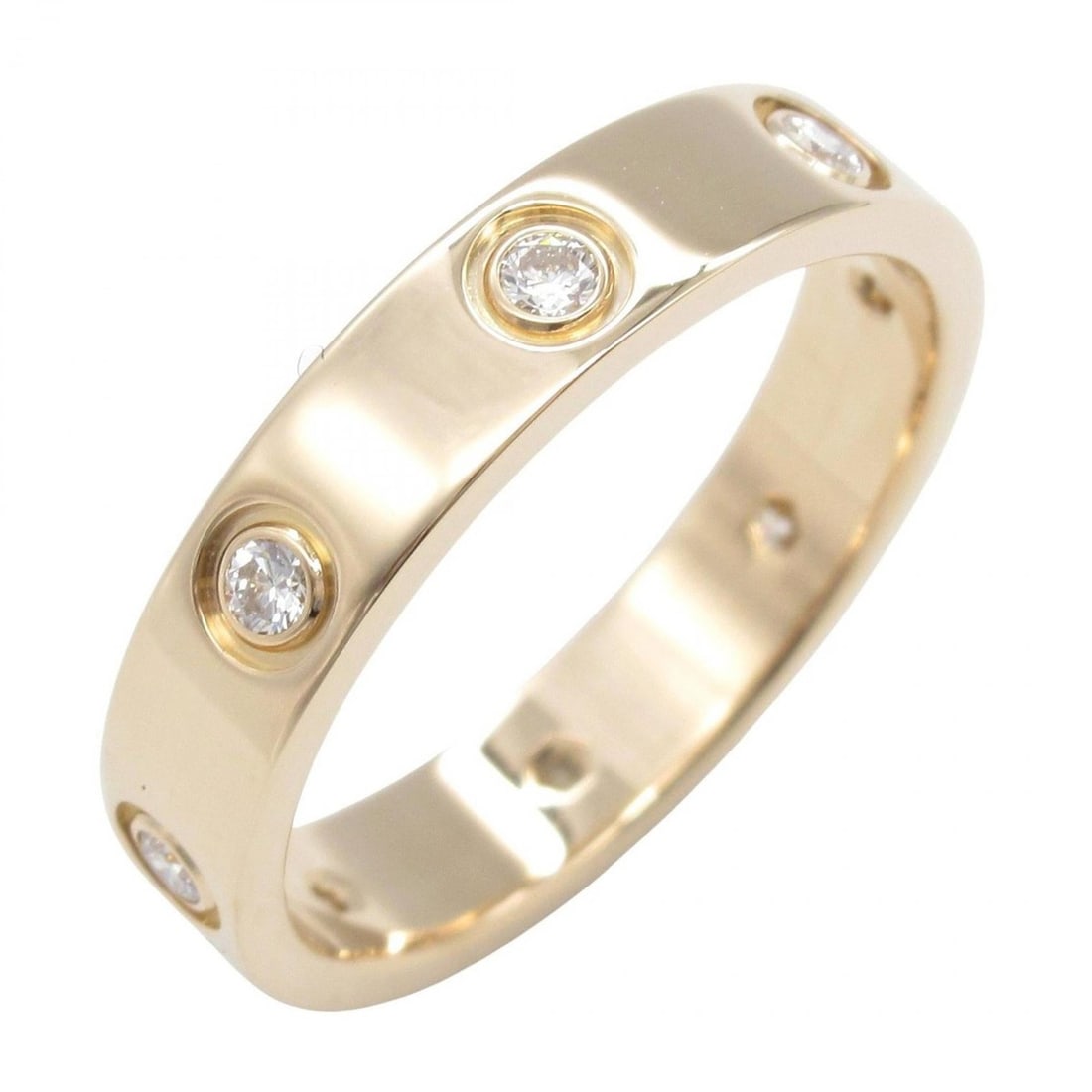 Cartier Mini Love Ring, 8PD, 18K Pink Gold with Diamonds, Women's, B4050800: --- Catalog ---Category: SizeJP Size: 11US Size: 6Category: DesignType: Band ringColor: GoldStone: DiamondGender: WomenMaterial: Pink gold (18K)Category: GeneralMPN: B4050800Brand: Cartier--- Item Lis
