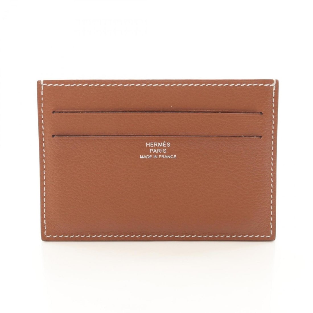 Hermes Hermès Citizen Twill Silkin Gold Business Card Case/Card Case, Leather, Evercolor, Women's,: --- Catalog ---Category: DesignType: Card caseColor: BrownGender: WomenMaterial: Leather Category: GeneralBrand: HermesCategory: Physical PropertiesSize (HxWxD): 7cm x 10.5cm x 5mm / 2.75'' x 4.13'' x