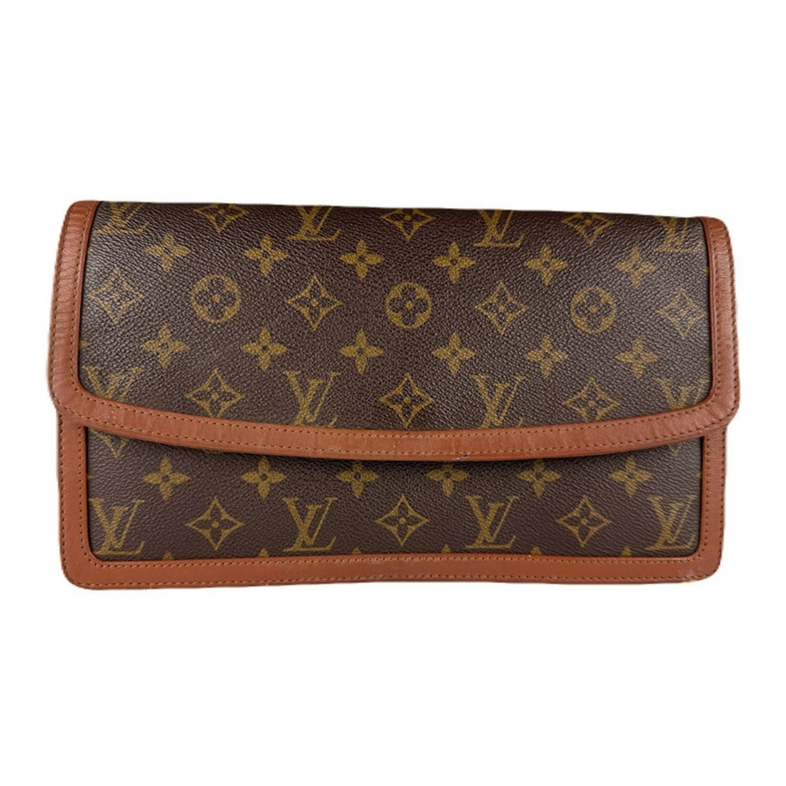 Louis Vuitton Monogram Pochette Dame GM clutch bag in brown canvas, women's, M51810 z8384 (1 of 15)