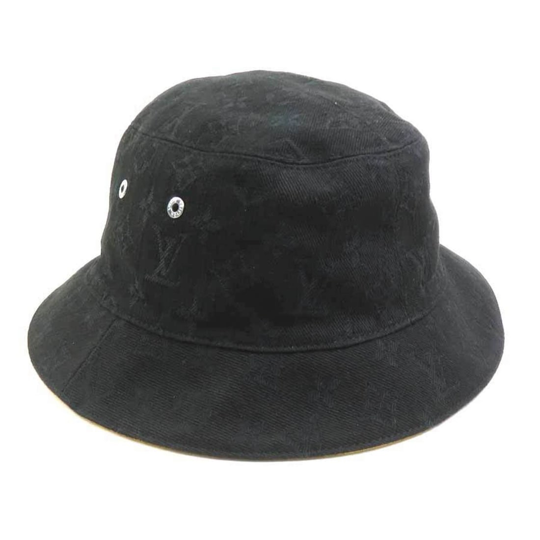 Louis Vuitton Monogram Cotton/Polyester Hat, Black and Yellow, Unisex, H31849k: --- Catalog ---Category: DesignType: Bucket hatColor: Black, YellowGender: Women,MenMaterial: Cotton , Polyester Category: GeneralBrand: Louis VuittonCountry of Origin: FranceCategory: MeasurementsCir