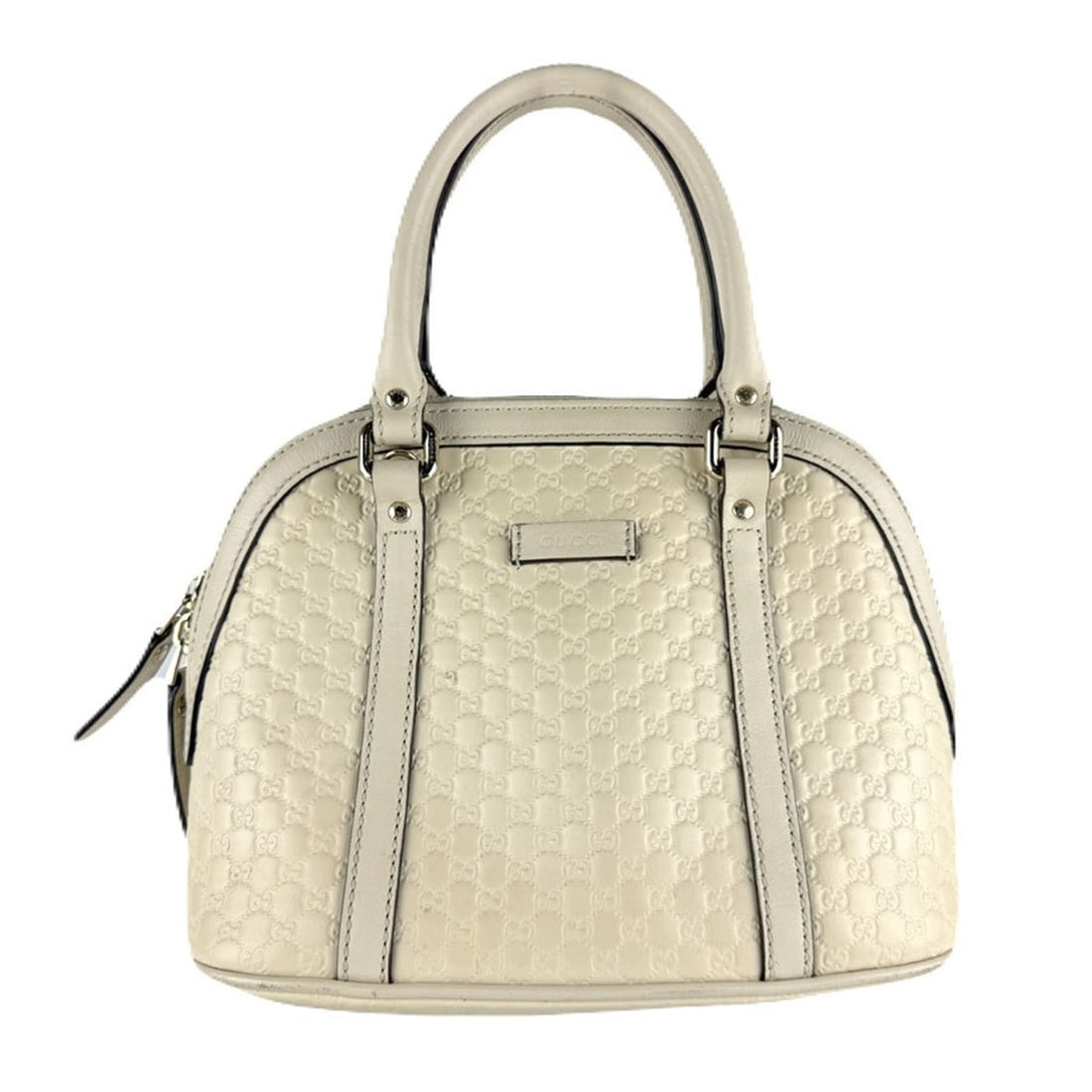 Gucci Micro Guccissima Leather Handbag/Shoulder Bag in Ivory, Women's, 449654 z8390 (1 of 9)