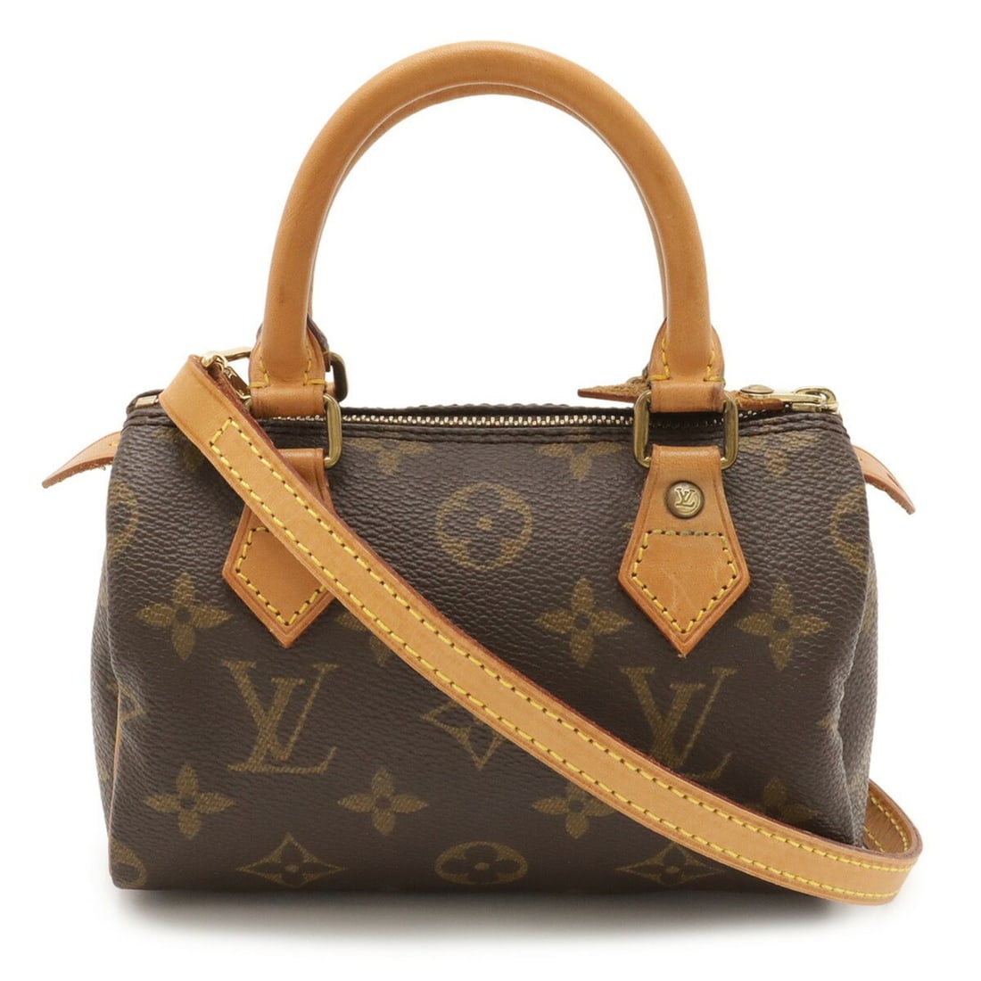 LOUIS VUITTON Monogram Mini Speedy Handbag Pouch Shoulder Bag M41534 (1 of 10)