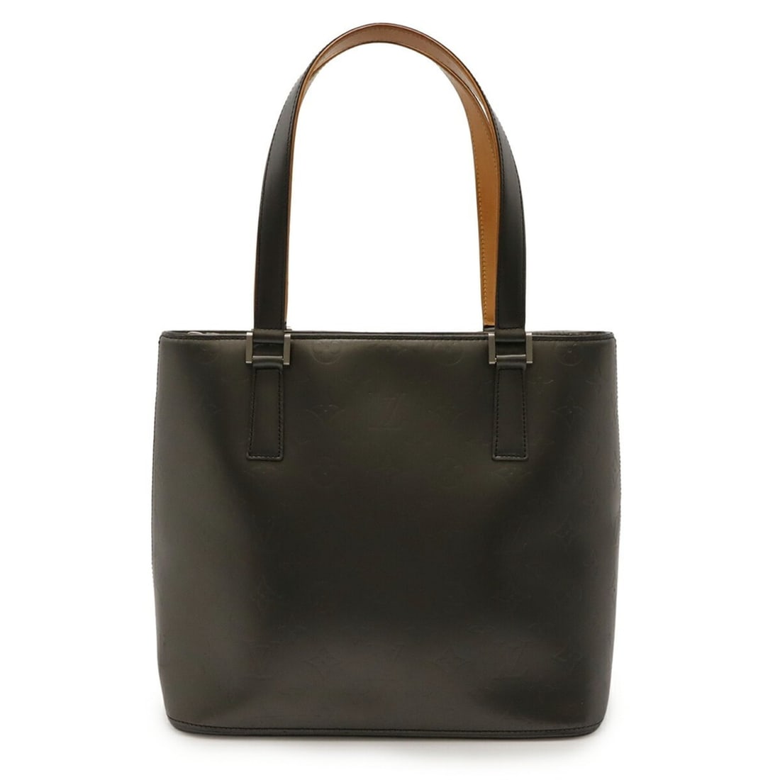 LOUIS VUITTON Monogram Matte Stockton Tote Bag/Shoulder Bag in Black Leather (Noir) M55112 (1 of 12)