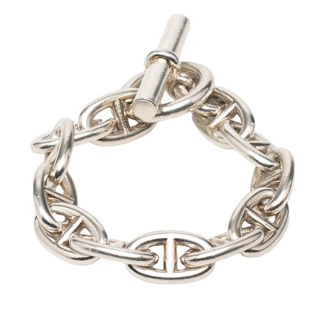 Hermes Hermès Chaine d'Ancre TGM 12-link bracelet in SV925 silver for men (1 of 16)