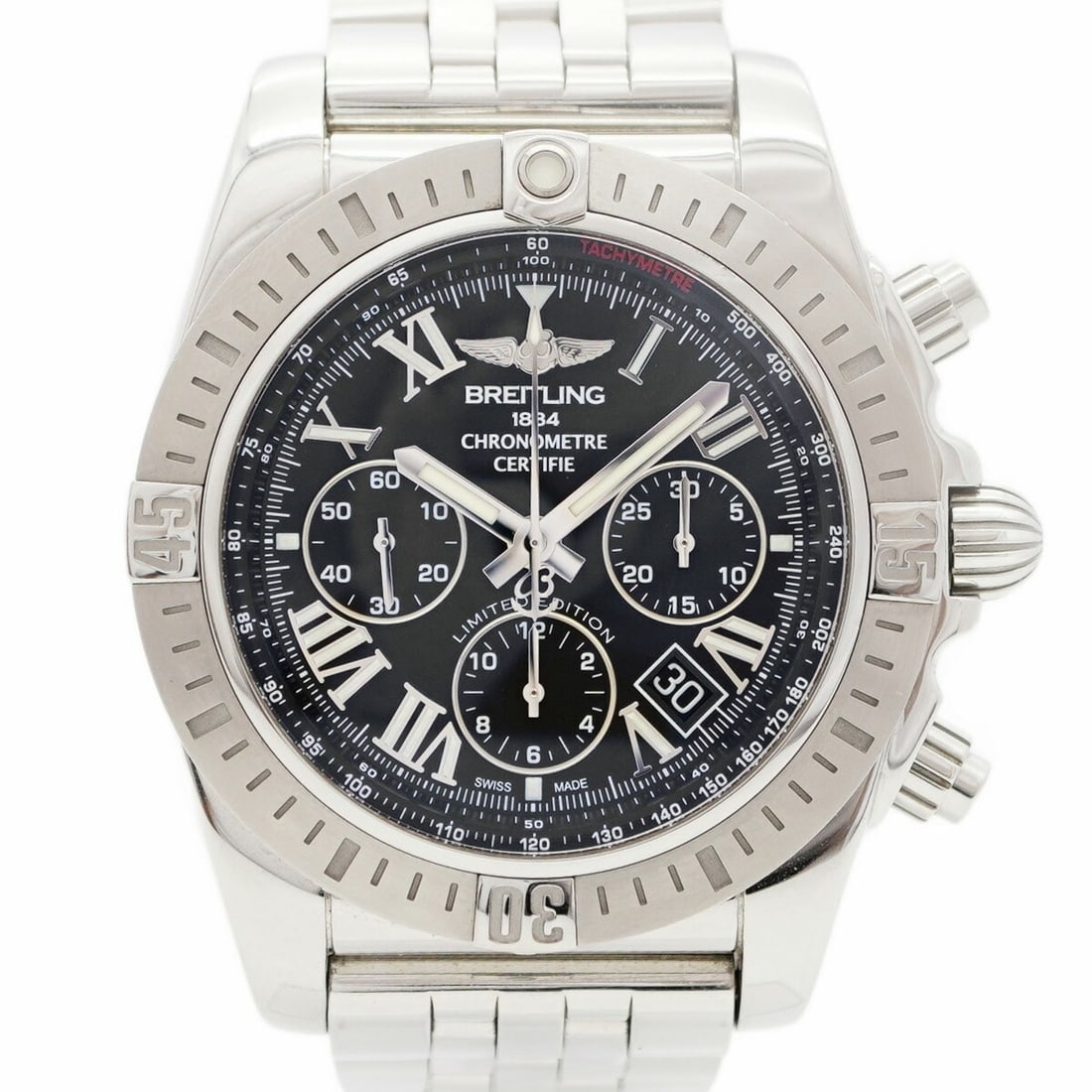 Breitling Chronomat JSP Roman Index Limited Edition AB0115 Black Dial Men's Watch (1 of 12)