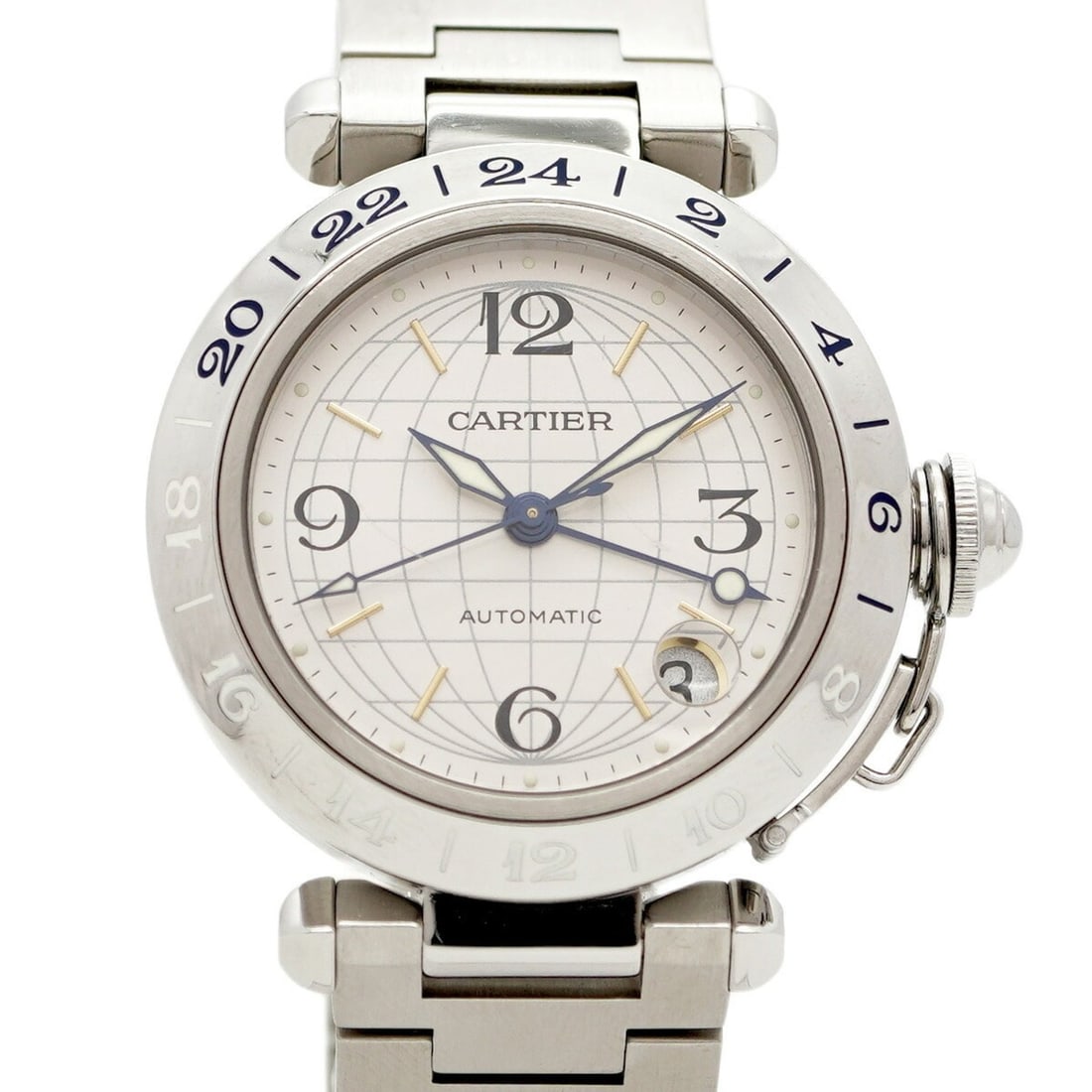 Cartier Pasha C Meridian W31029M7 Silver Dial Watch for Men and Women (1 of 17)