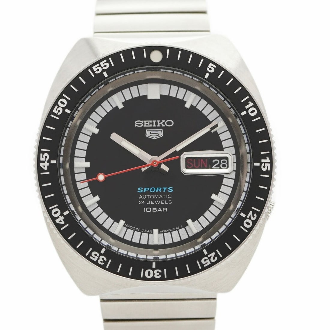 Seiko 5 Sports 4R36-13S0 SBSA223 Black Dial Men's Watch (1 of 11)