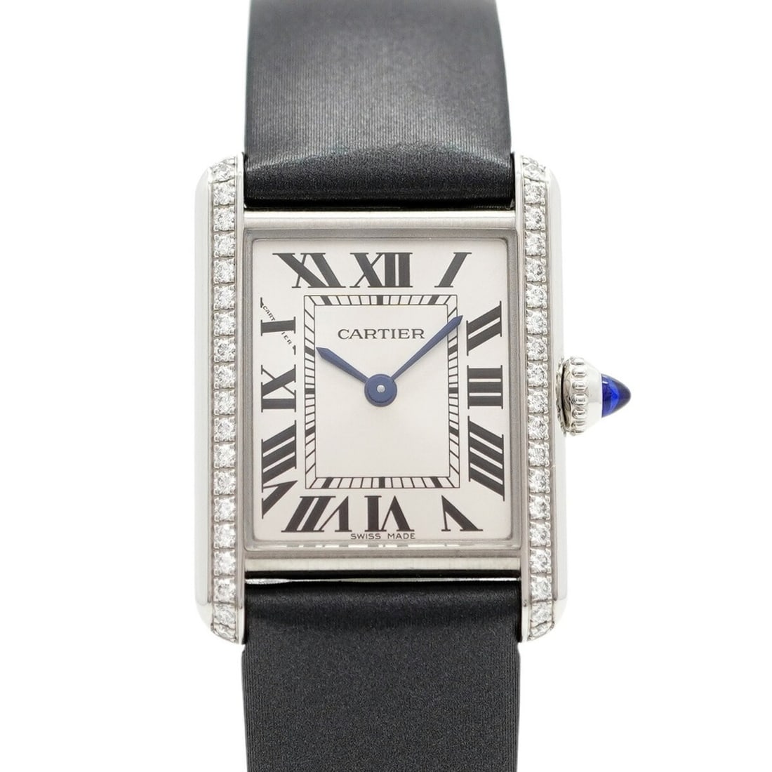 Cartier Tank Must SM Diamond Bezel W4TA0031 Silver Dial Women's Watch (1 of 12)