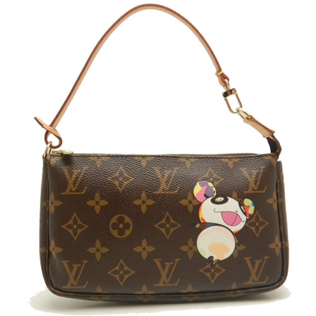 LOUIS VUITTON Monogram Accessory Pouch M51981, Pochette Accessoires, Panda, Takashi Murakami, Brown, (1 of 11)
