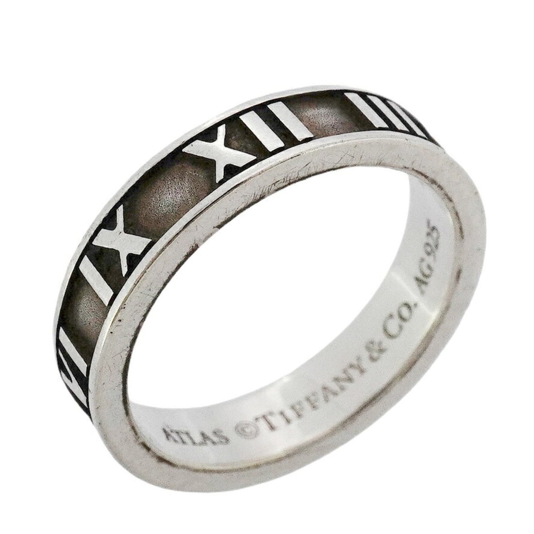 Tiffany Atlas ring, silver 925, size 7.5, for women: --- Catalog ---Category: SizeJP Size: 7.5US Size: 4Category: DesignType: Band ringGender: WomenMaterial: Silver 925Category: GeneralBrand: Tiffany--- Item List ---Section: ConditionRanking: Rank AB Us