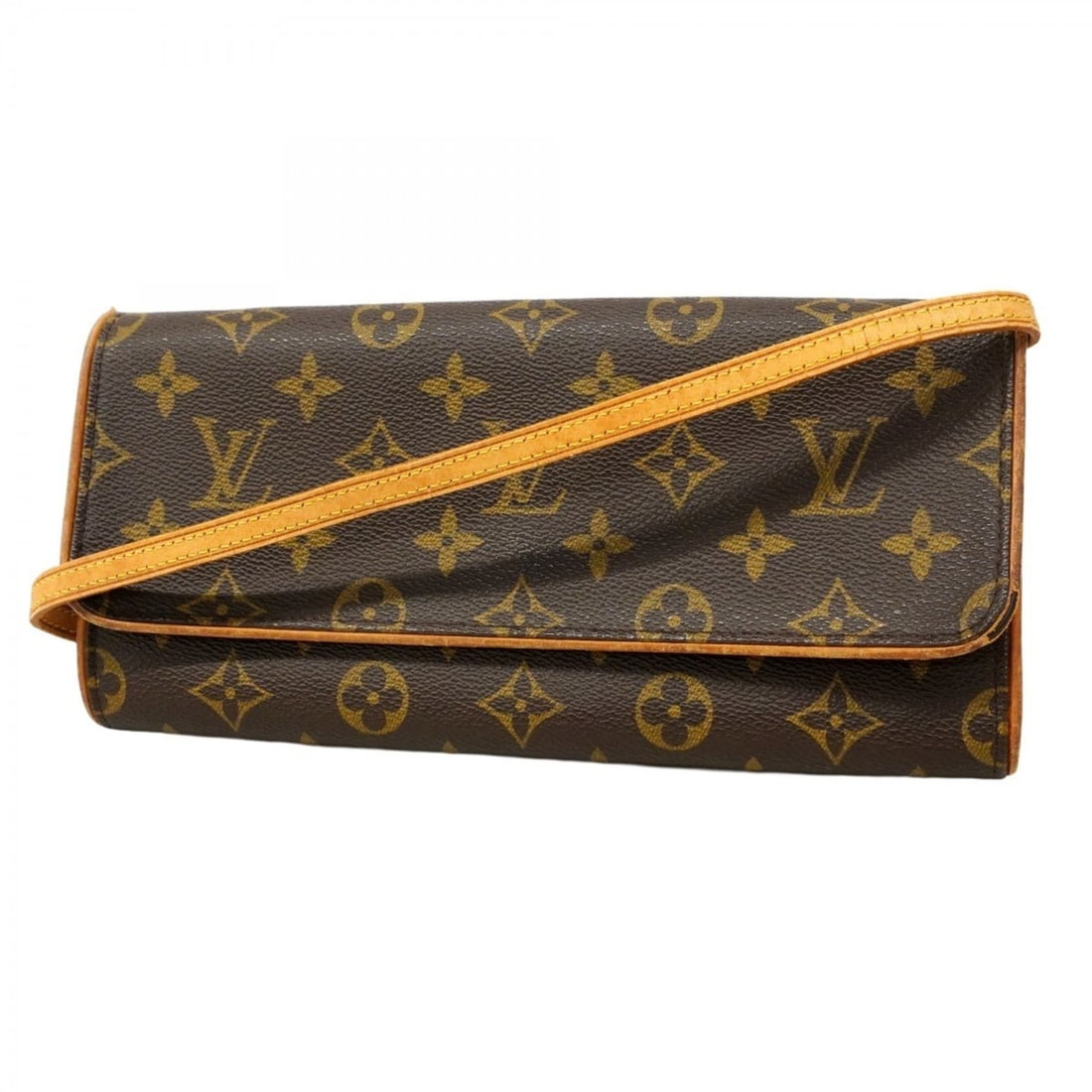 Louis Vuitton Monogram Pochette Twin GM Shoulder Bag M51852 Brown Women's (1 of 12)
