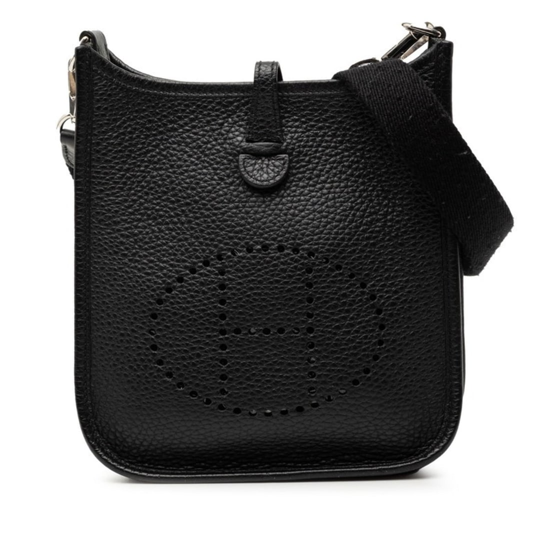 Hermes Hermès Evelyn TPM Shoulder Bag in Black Taurillon Clemence Leather for Women (1 of 13)