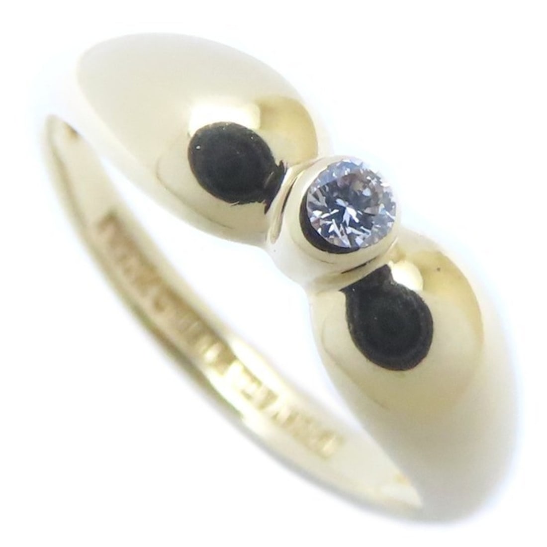 TIFFANY & Co. Tiffany Double Teardrop Ring with One Diamond, 18K White Gold, Women's, 294680: --- Catalog ---Category: SizeJP Size: 10.5US Size: 6Category: DesignColor: YellowGender: WomenMaterial: Yellow gold (18K)Category: GeneralBrand: Tiffany--- Item List ---Section: ConditionRanking: Rank