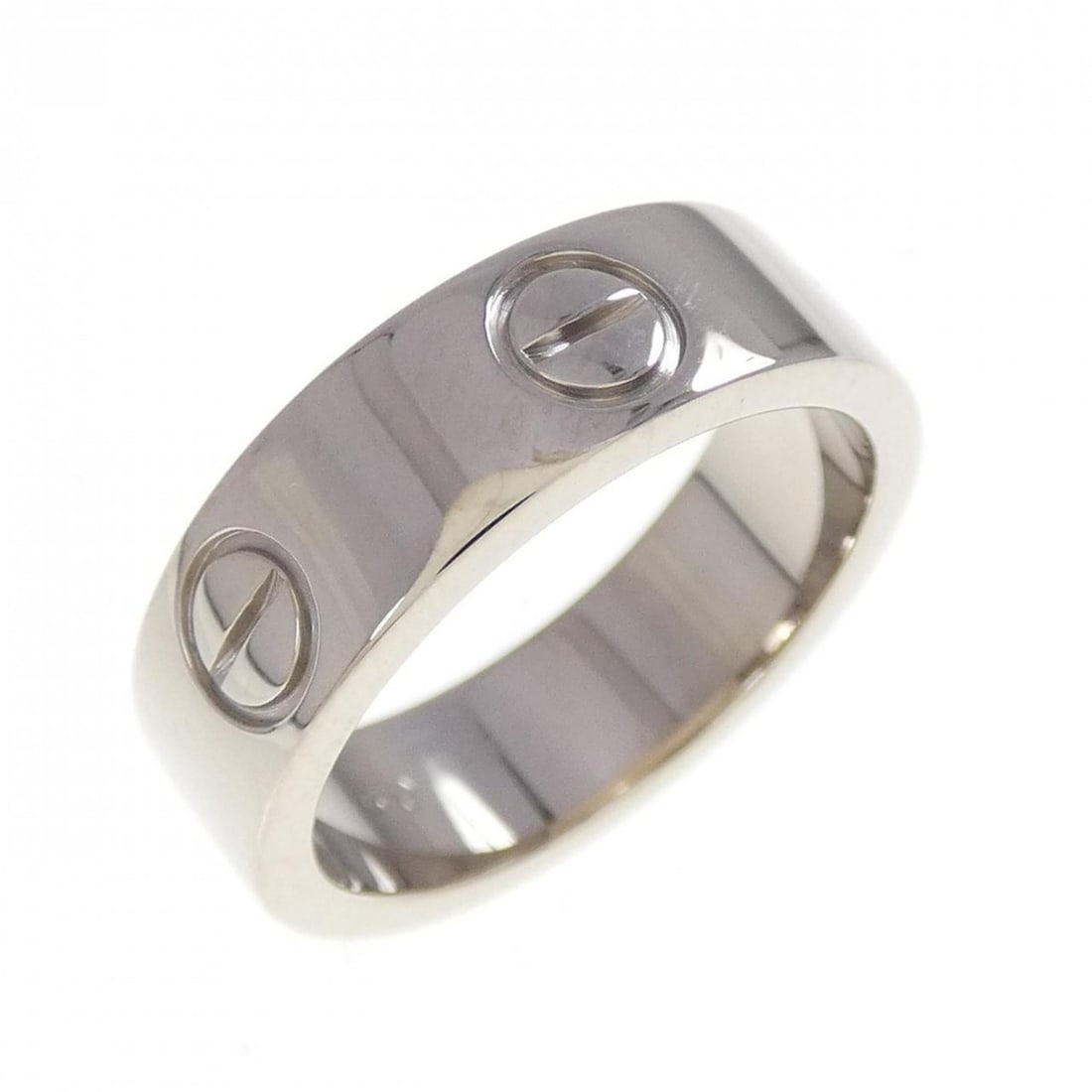 Cartier Love Ring: --- Catalog ---Category: SizeUS Size: 5.5Brand Size: 50Category: DesignType: Band ringGender: WomenMaterial: White goldCategory: GeneralBrand: Cartier--- Item List ---Section: ConditionRanking: Rank A