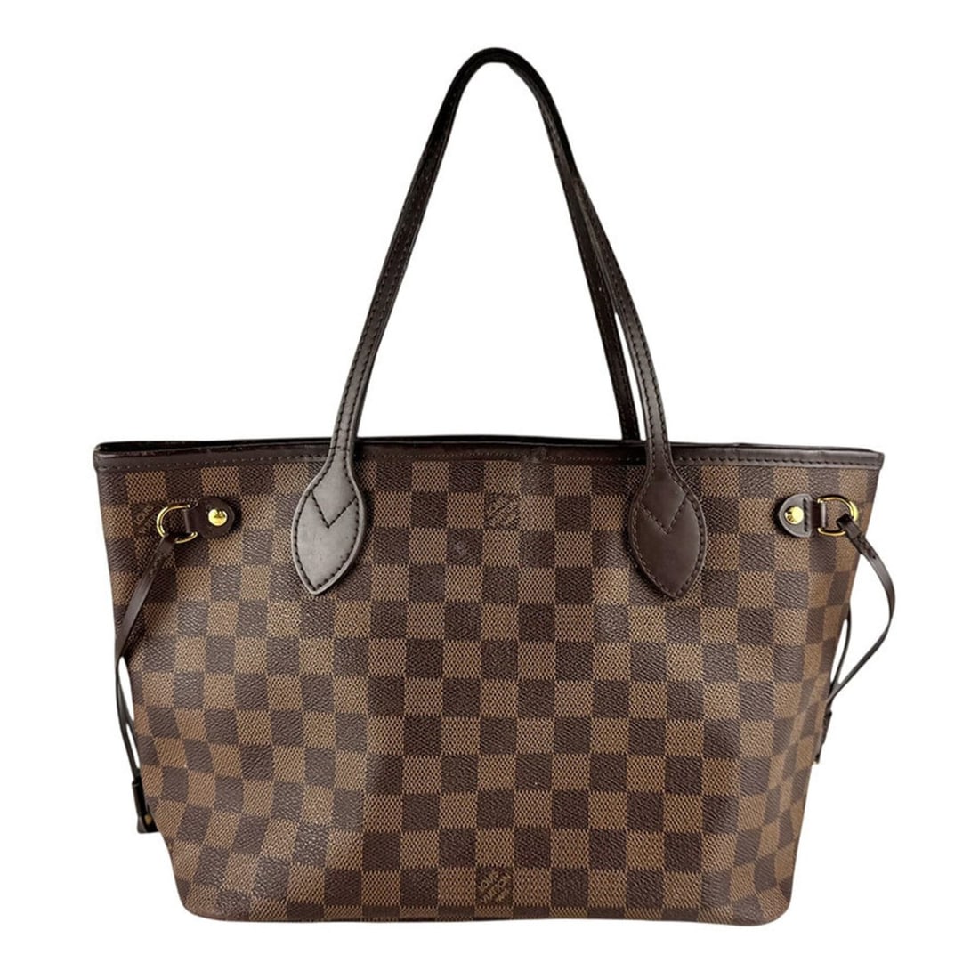 Louis Vuitton Damier Neverfull PM Tote Bag in Canvas, Brown and Gold, Women's, z8271: --- Catalog ---Category: SizeSize (HxWxD): 22cm x 29cm x 13cm / 8.66'' x 11.41'' x 5.11''Category: DesignType: Tote bagColor: BrownGender: WomenMaterial: Damier Canvas Hardware Color: GoldCategory: Ge