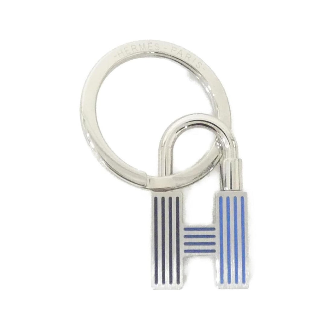Hermes Cadena Quiz Rainbow 077309FP Key Ring: --- Catalog ---Category: DesignType: KeyringColor: Black, Blue, SilverGender: WomenCategory: GeneralMPN: 077309FPBrand: Hermes--- Item List ---Section: ConditionRanking: Rank A Used - A few traces of