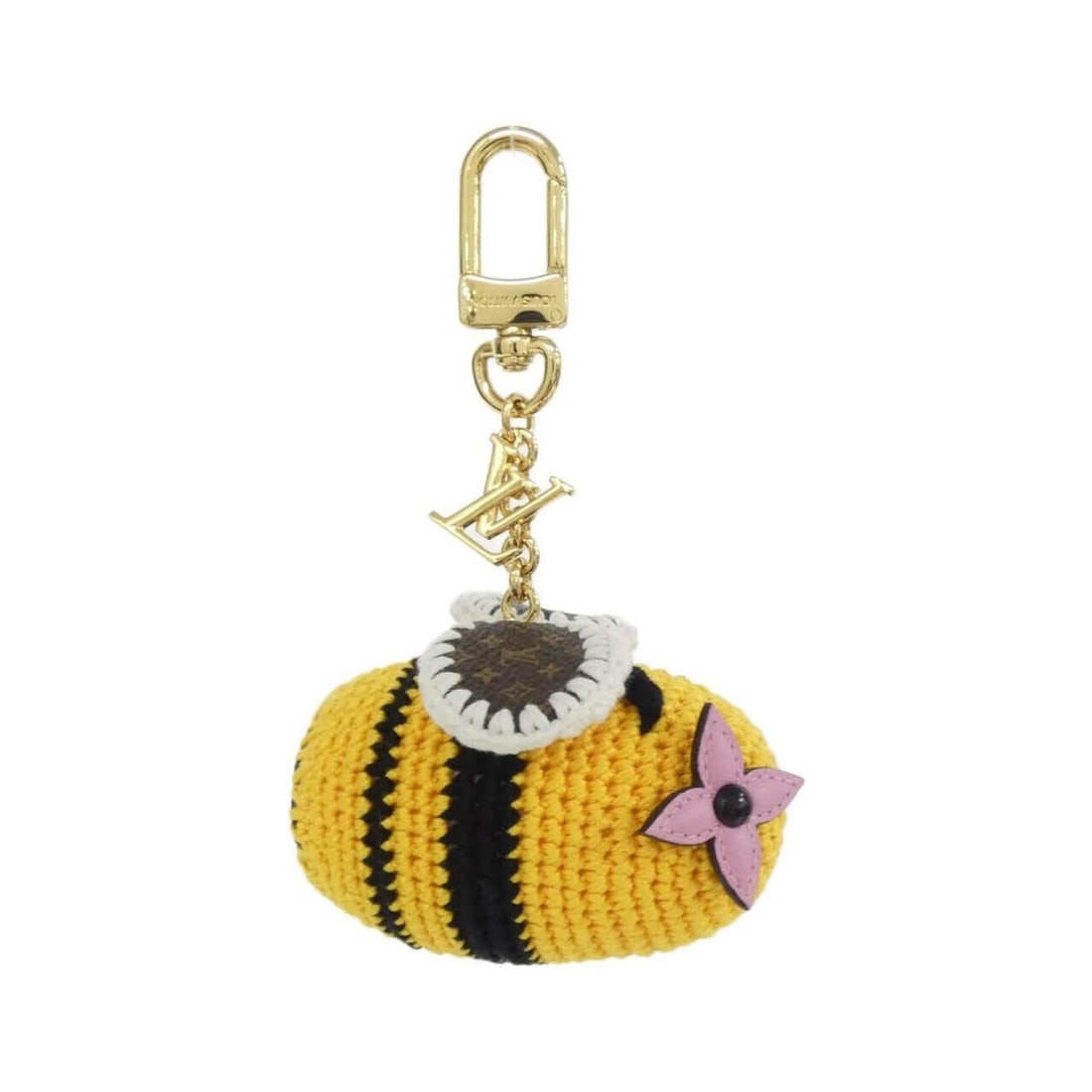 Louis Vuitton Monogram Accessory Bag Charm Bee LV Crochet M02585: --- Catalog ---Category: SizeSize (HxWxD): 60.00mm x 90.00mm / 2.36'' x 3.54''Category: DesignType: Handbag charmColor: YellowGender: Women,MenMaterial: CottonCategory: GeneralMPN: M02585Brand: Louis