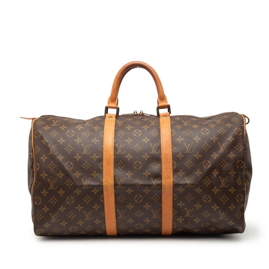 Louis Vuitton Monogram Keepall 50 Boston Bag M41426 Brown Leather Women's LOUIS VUITTON (1 of 10)