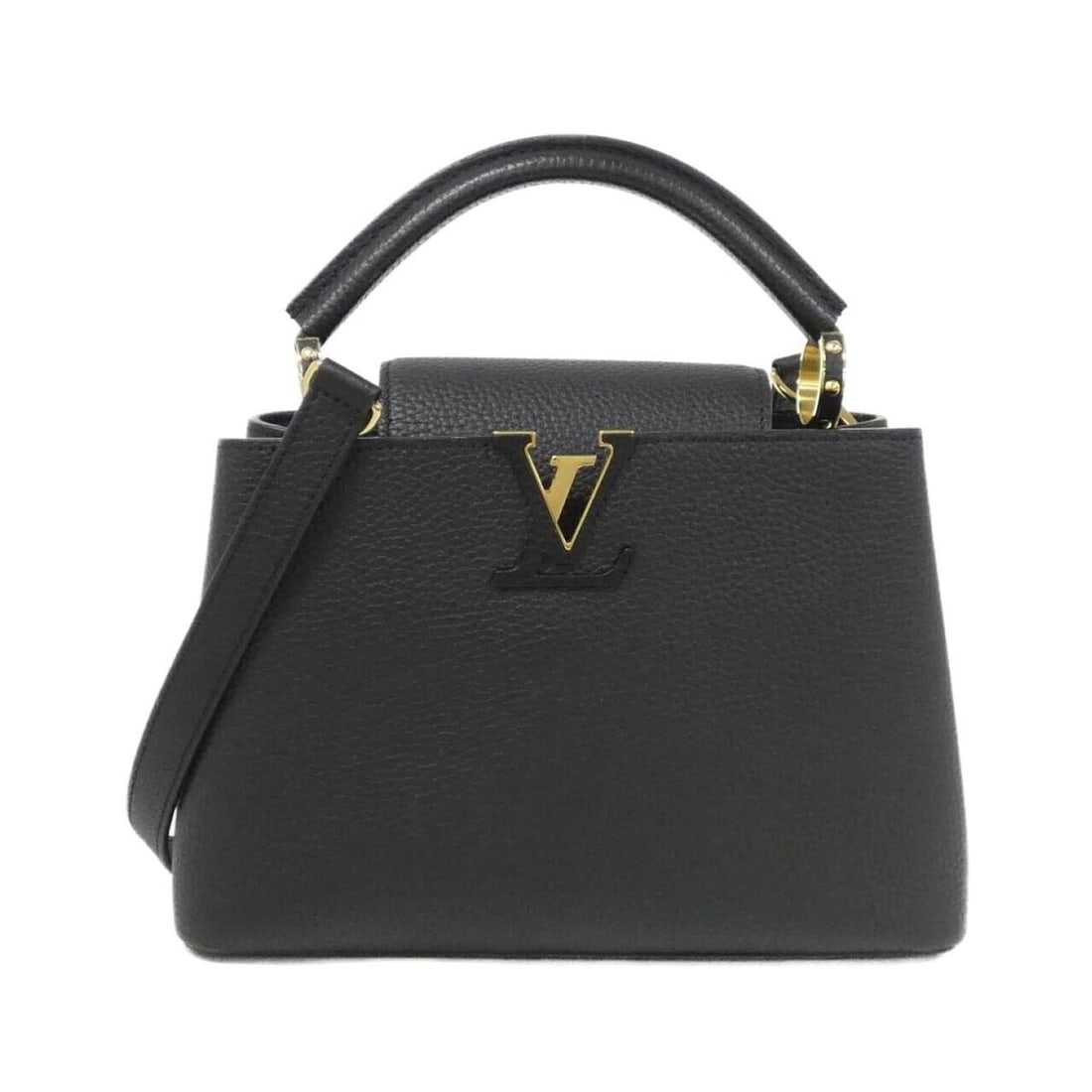 Louis Vuitton Capucines BB M94755 Bag: --- Catalog ---Category: SizeSize (HxWxD): 18cm x 27cm x 9cm / 7.08'' x 10.62'' x 3.54''Category: DesignType: Handbag, Shoulder bagColor: BlackGender: WomenMaterial: Leather Leather/Fur Type: