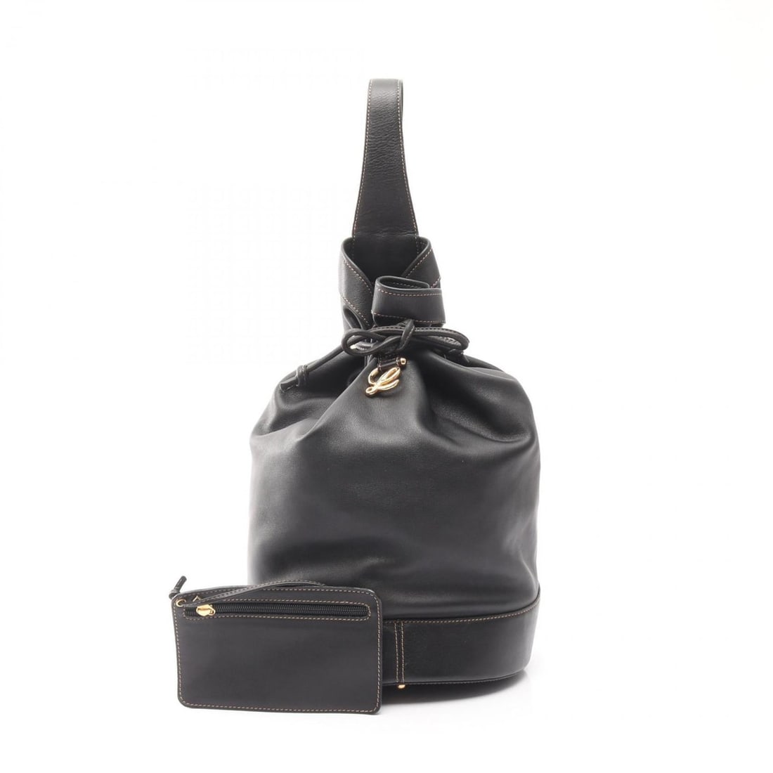 LOEWE logo waist bag, body leather, women's, black (1 of 14)