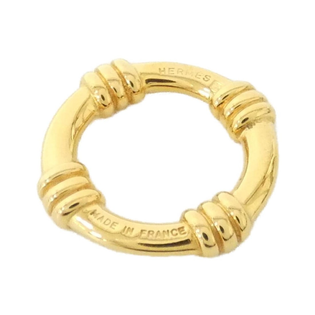 Hermes V 601030S Scarf Muffler Ring: --- Catalog ---Category: DesignType: Scarf ringColor: GoldGender: WomenCategory: GeneralMPN: 601030SBrand: HermesCategory: Physical PropertiesSize (HxWxD): 2cm x 5.00mm / 0.78'' x 0.19''--- Item List