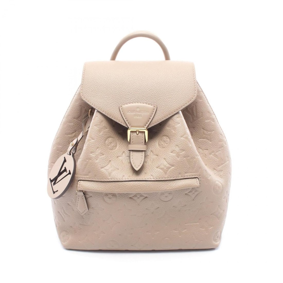 Louis Vuitton Montsouris PM Backpack, Monogram Empreinte Leather, Beige, Women's, M45410: --- Catalog ---Category: SizeSize (HxWxD): 28cm x 23cm x 15cm / 11.02'' x 9.05'' x 5.9''Category: DesignType: BackpackColor: Beige, TourterelleGender: WomenMaterial: Monogram Empreinte Category: Gener