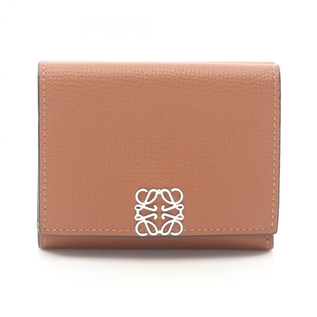 LOEWE Anagram Trifold Wallet, Leather, Women's, Brown, C821TR2X02 (1 of 8)