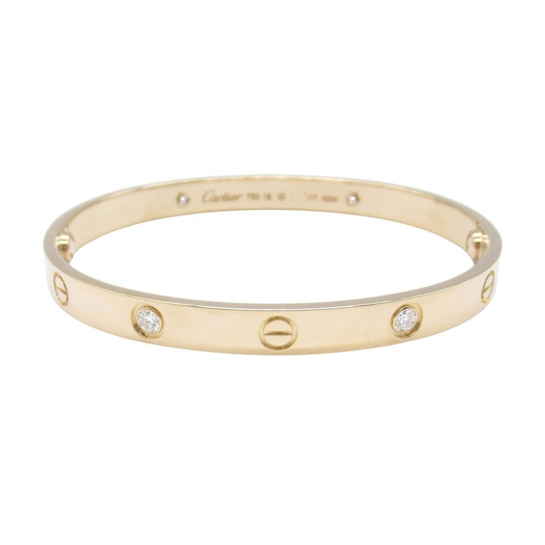Cartier Love Bracelet 4PD in 18K Pink Gold with Diamonds, Women's, and Clear, B6069917 (1 of 18)