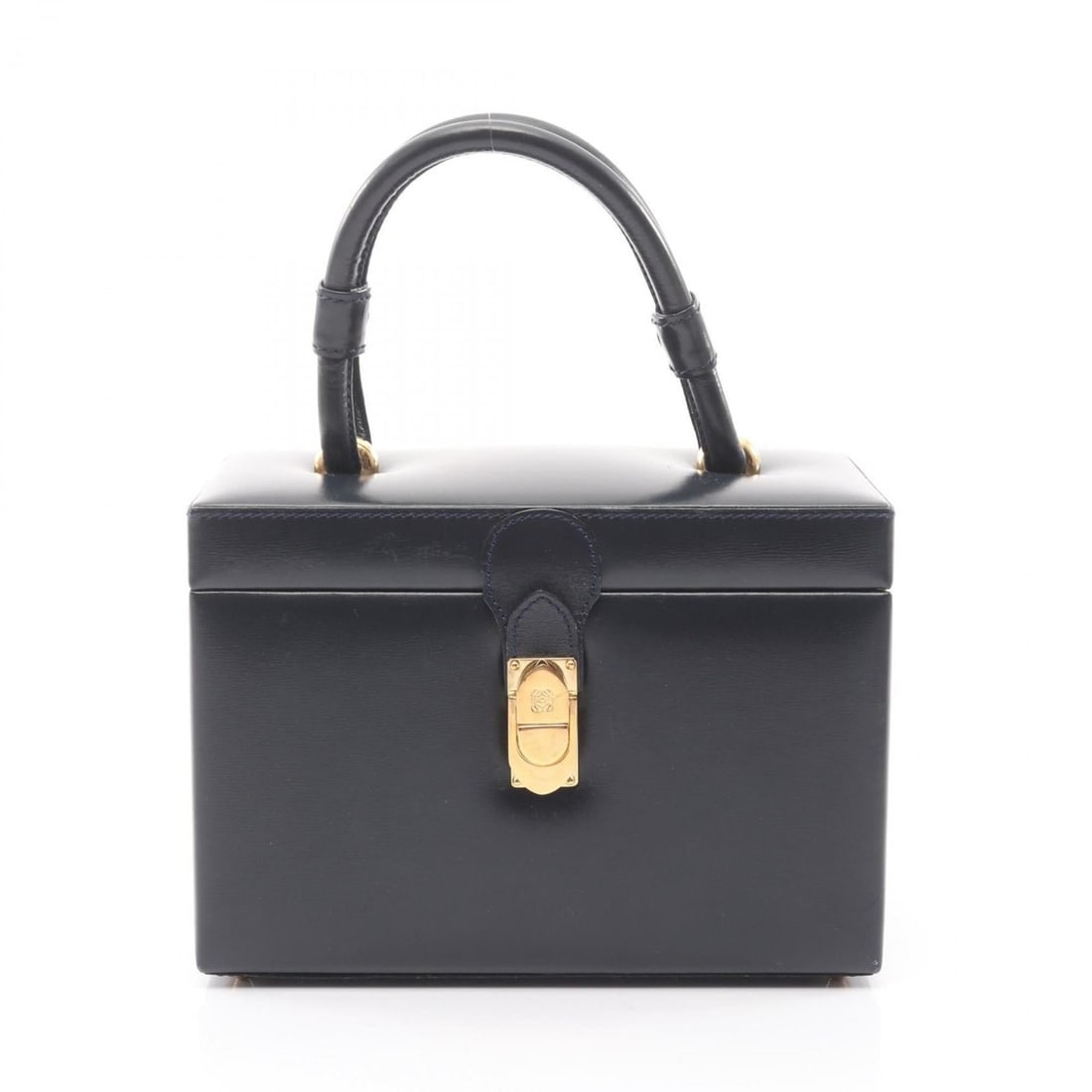 LOEWE Anagram Hardware Handbag, Leather, Women's, Navy (1 of 16)
