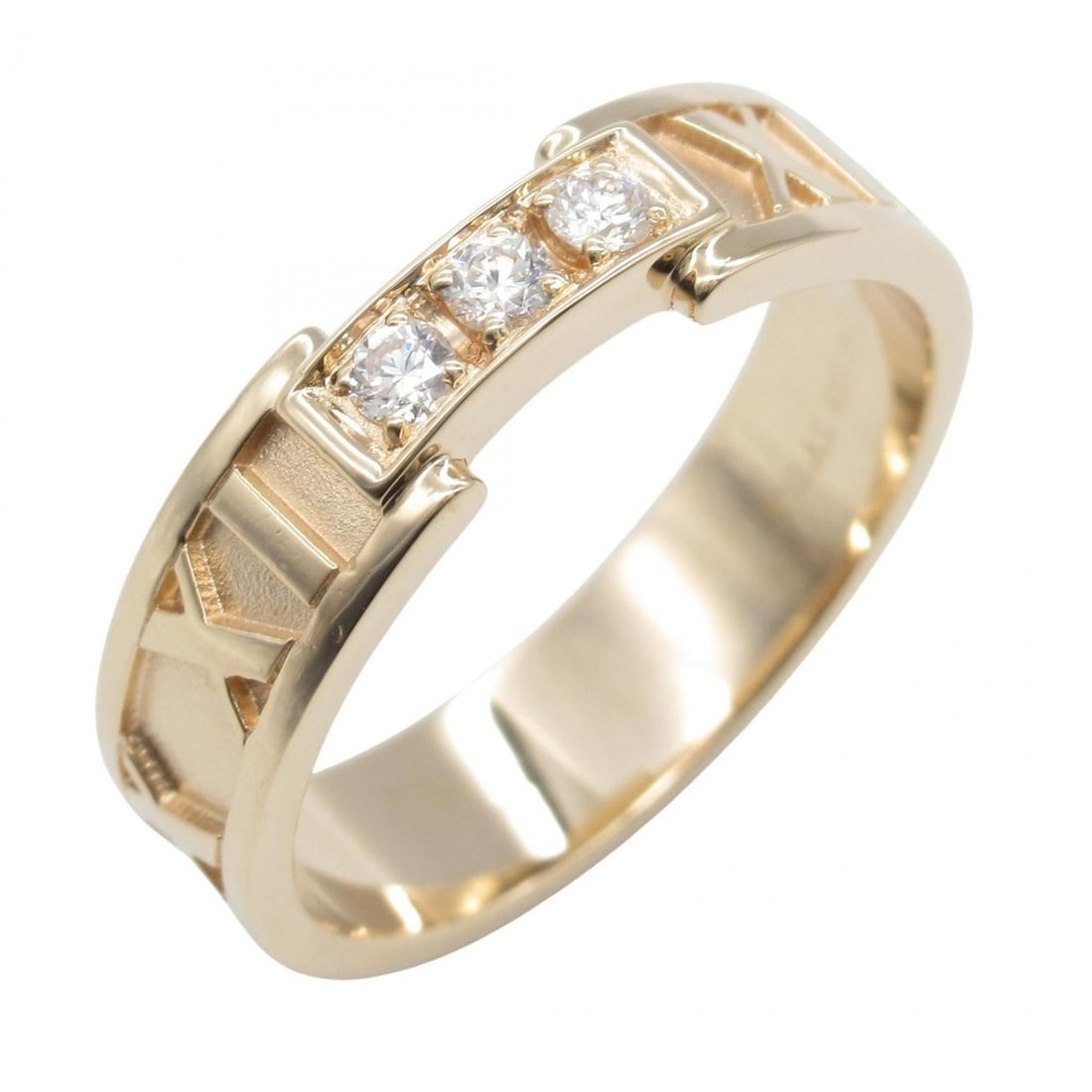 Tiffany & Co. Atlas 3PD Ring, 18K Pink Gold with Diamonds, for Men and Women.: --- Catalog ---Category: SizeJP Size: 15.5US Size: 7.5Category: DesignType: Band ringColor: GoldStone: DiamondGender: Men,WomenCategory: GeneralBrand: Tiffany--- Item List ---Section: ConditionRanking