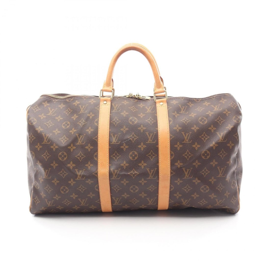 Louis Vuitton Keepall 50 Boston Bag, Coated Canvas and Leather, Monogram, Brown, Men's Women's, (1 of 15)