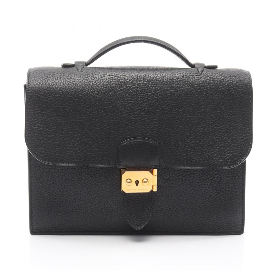 Hermes Hermès Sac A Depeche 27 Business Bag, Leather Togo, Men's, Black (1 of 11)