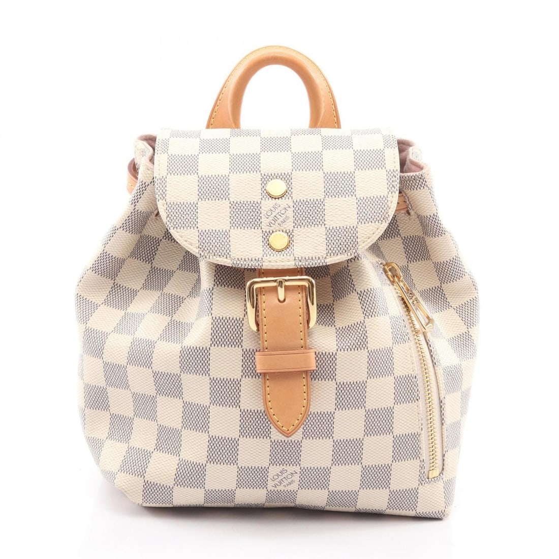 Louis Vuitton Speron BB Backpack, Coated Canvas and Leather with Damier Azur Pattern, Women's,: --- Catalog ---Category: SizeSize (HxWxD): 21cm x 19cm x 11cm / 8.26'' x 7.48'' x 4.33''Category: DesignType: BackpackColor: Damier Azur, WhiteGender: WomenMaterial: Coated canvas , Leather Category: