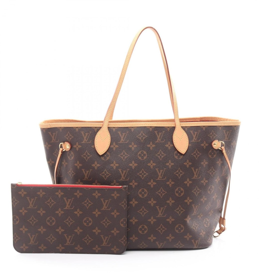 Louis Vuitton Neverfull MM Tote Bag, Coated Canvas and Leather, Monogram, Women's, Brown, M41177 (1 of 15)