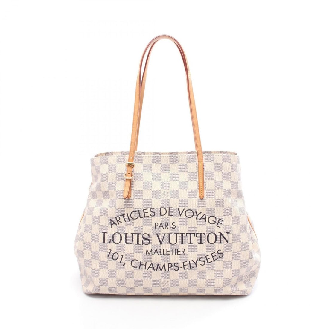 Louis Vuitton Cabas MM Tote Bag, Coated Canvas and Leather, Damier Azur, Women's, White, N41375: --- Catalog ---Category: SizeSize (HxWxD): 29cm x 32cm x 17cm / 11.41'' x 12.59'' x 6.69''Category: DesignType: Tote bagColor: Damier Azur, WhiteGender: WomenMaterial: Coated canvas , Leather Category