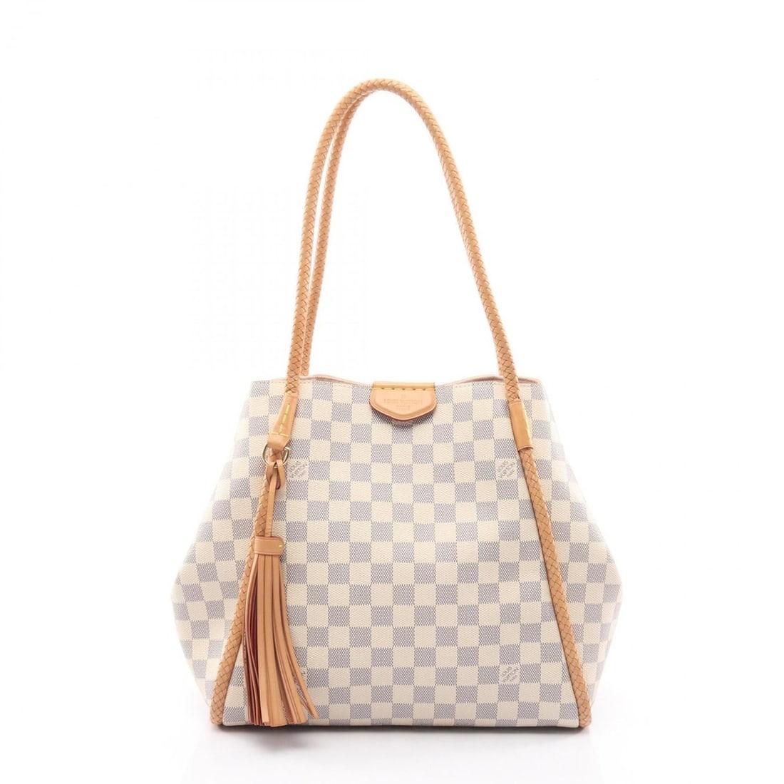 Louis Vuitton Propriano Tote Bag, Coated Canvas and Leather, Damier Azur, Women's, White, N44027: --- Catalog ---Category: SizeSize (HxWxD): 28cm x 31cm x 15cm / 11.02'' x 12.2'' x 5.9''Category: DesignType: Tote bagColor: Damier Azur, WhiteGender: WomenMaterial: Coated canvas , Leather Category: