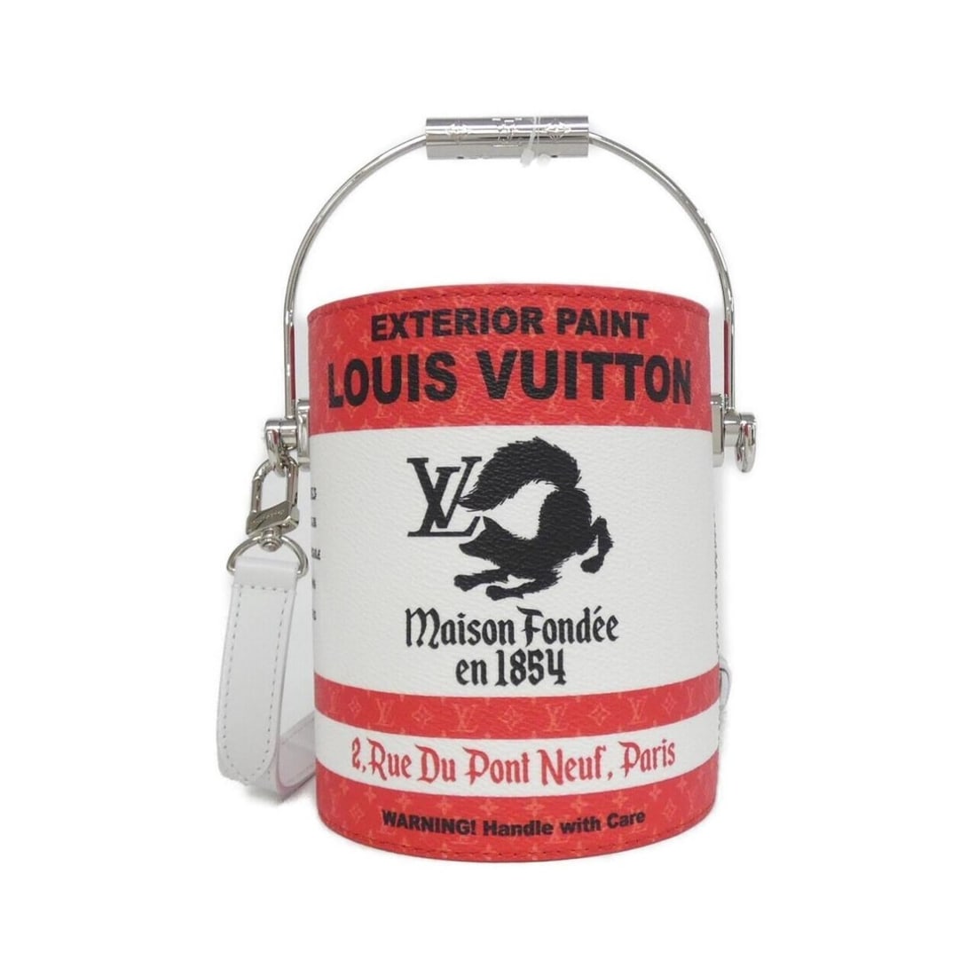 Louis Vuitton LV Paint Can M81595 Handbag: --- Catalog ---Category: SizeWeight: 490g / 1.08lb.Size (HxWxD): 16cm x 13cm x 13cm / 6.29'' x 5.11'' x 5.11''Strap Length: 125cm - 141cm / 49.21'' - 55.51''Handle Length: 21.5cm / 8.46''Category:
