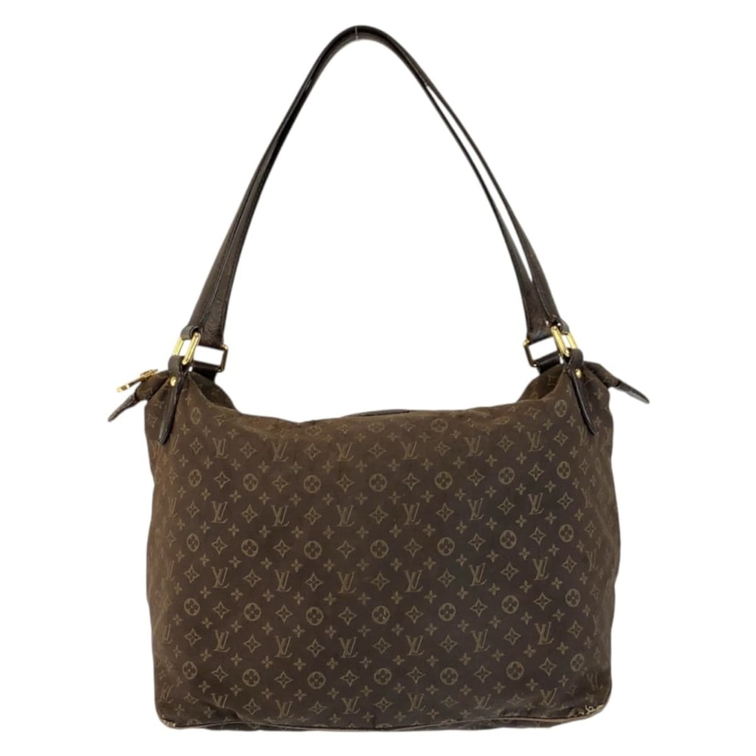 LOUIS VUITTON Monogram Idylle Ballade MM Brown Canvas Leather Shoulder Bag with Gold Hardware M40570: --- Catalog ---Category: SizeSize (HxWxD): 23cm x 30cm x 16cm / 9.05'' x 11.81'' x 6.29''Category: DesignType: Shoulder bag, Tote bagColor: BrownGender: WomenMaterial: Canvas , Leather Category: Gener