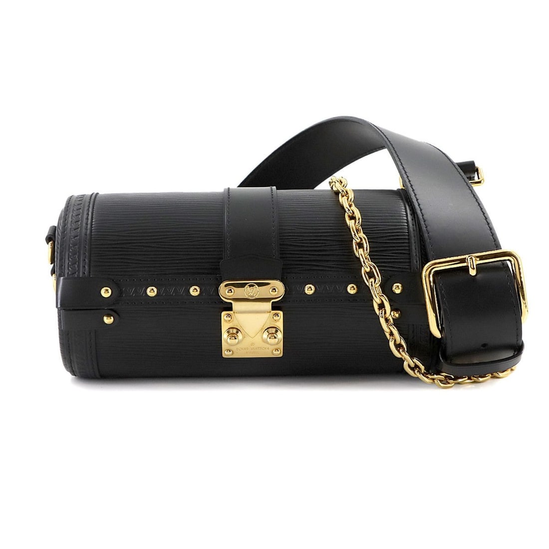 Louis Vuitton Epi Papillon Trunk Shoulder Bag in Leather, Noir, M58655, RFID: --- Catalog ---Category: SizeSize (HxWxD): 10cm x 20cm x 10cm / 3.93'' x 7.87'' x 3.93''Category: DesignType: Shoulder bagColor: NoirGender: WomenMaterial: Epi leather Category: GeneralMPN: M58655Bran
