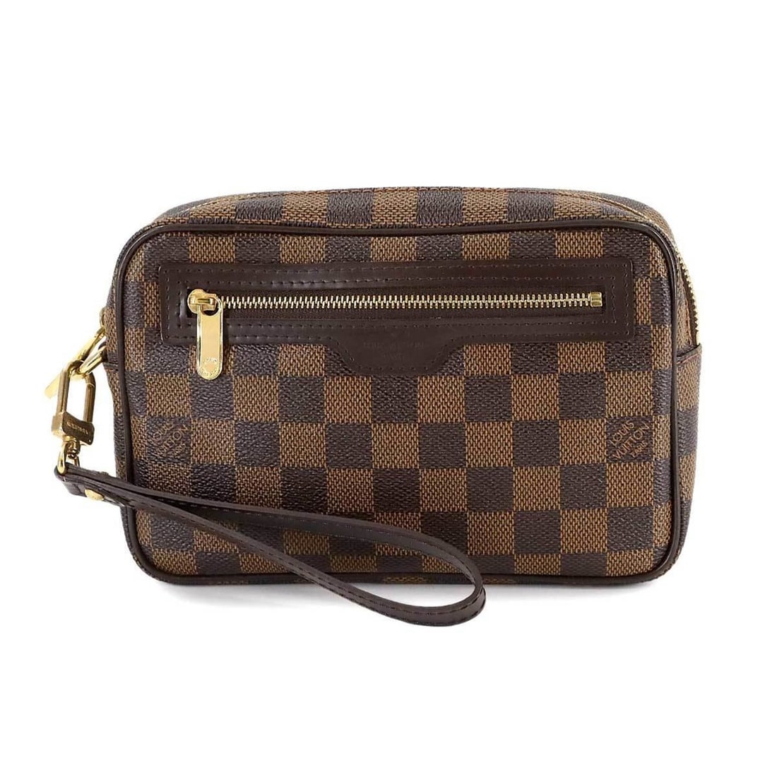Louis Vuitton Damier Ebene Pochette Billets Macao Second Bag N61379 (1 of 9)