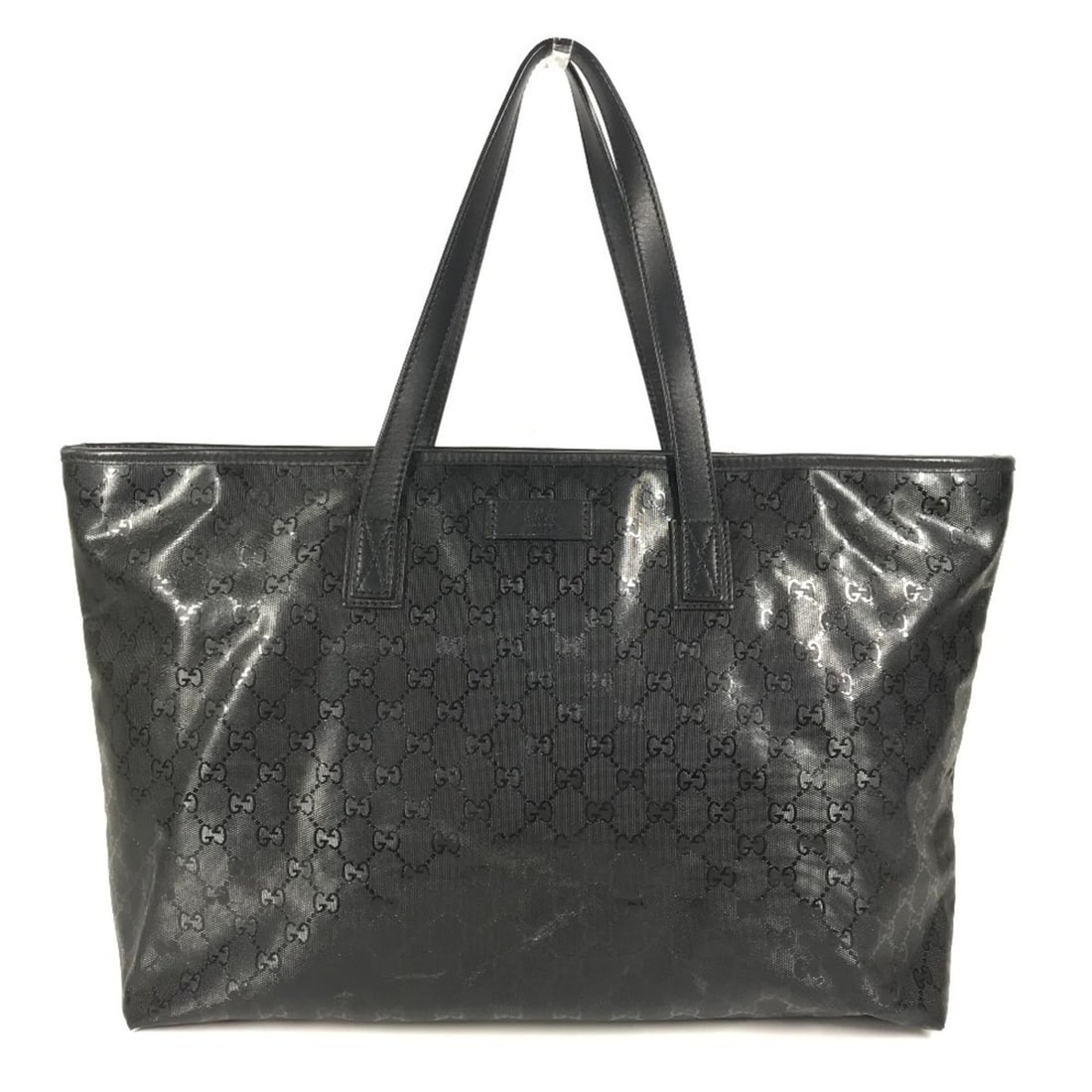 GUCCI 211120 GG Imprime Shoulder Tote Bag, Black, Women's (1 of 18)