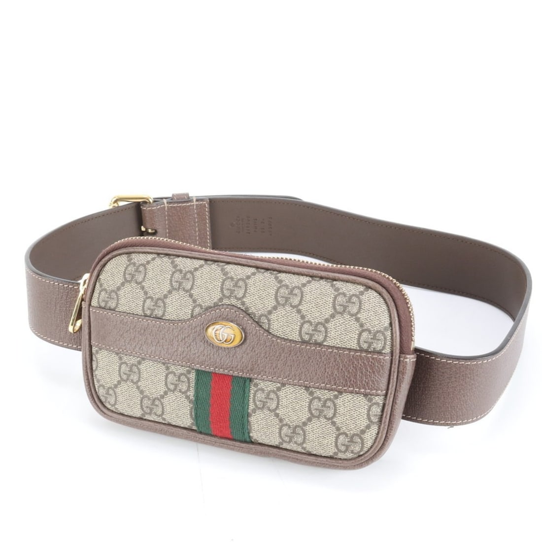 Gucci GG Supreme Sherry Line 519308 Leather 2-Way Body Bag/Waist Pouch for Men (1 of 13)