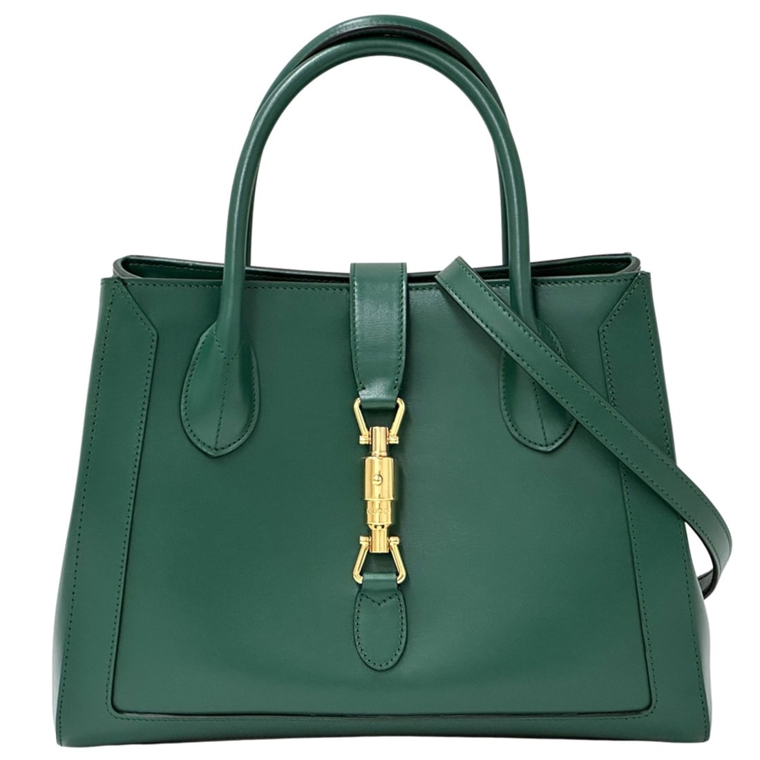 Gucci Jackie Women's Handbag/Shoulder Bag, 2-Way Leather Medium Tote, Dark Green (Product Code: (1 of 16)