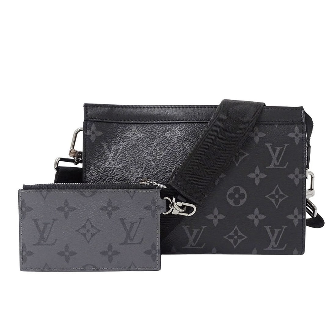 Louis Vuitton Men's Monogram Eclipse Reverse Gaston Wearable Wallet M81124 Crossbody Bag with Pouch (1 of 16)