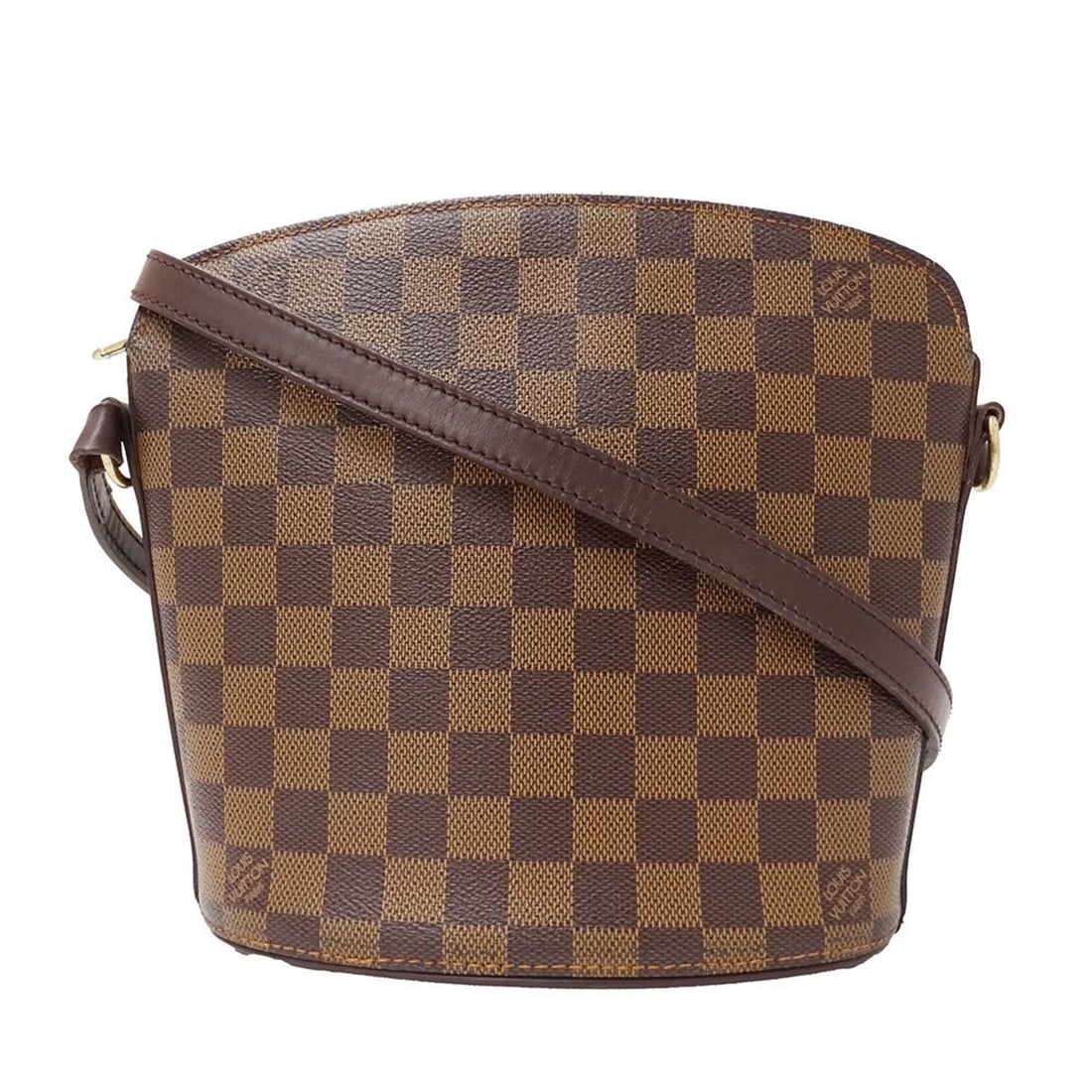 Louis Vuitton Women's Damier Canvas Drouot Shoulder Bag, Special Order, Brown, N51290, Crossbody Bag: --- Catalog ---Category: SizeSize (HxWxD): 21.5cm x 20cm x 10cm / 8.46'' x 7.87'' x 3.93''Strap Length: 113cm - 131cm / 44.48'' - 51.57''Category: DesignType: Shoulder bagColor: BrownGender: WomenMate