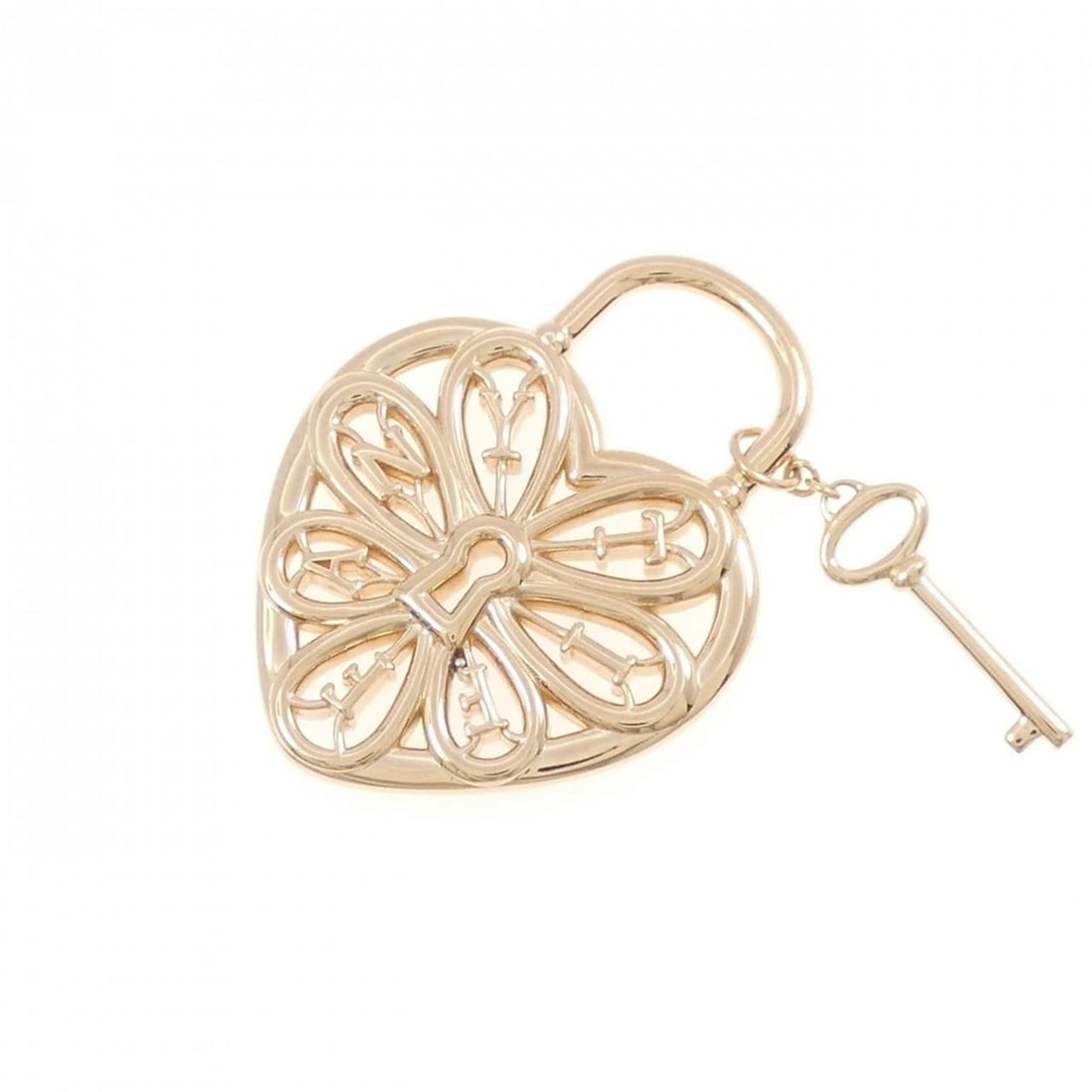 Tiffany filigree pendant: --- Catalog ---Category: SizePendant Size: 29.4mm x 22.4mm / 1.15'' x 0.88''Category: DesignColor: Pink goldGender: WomenMaterial: Pink gold (18K)Pendant Type: PendantNecklace Type: PendantCategory: G