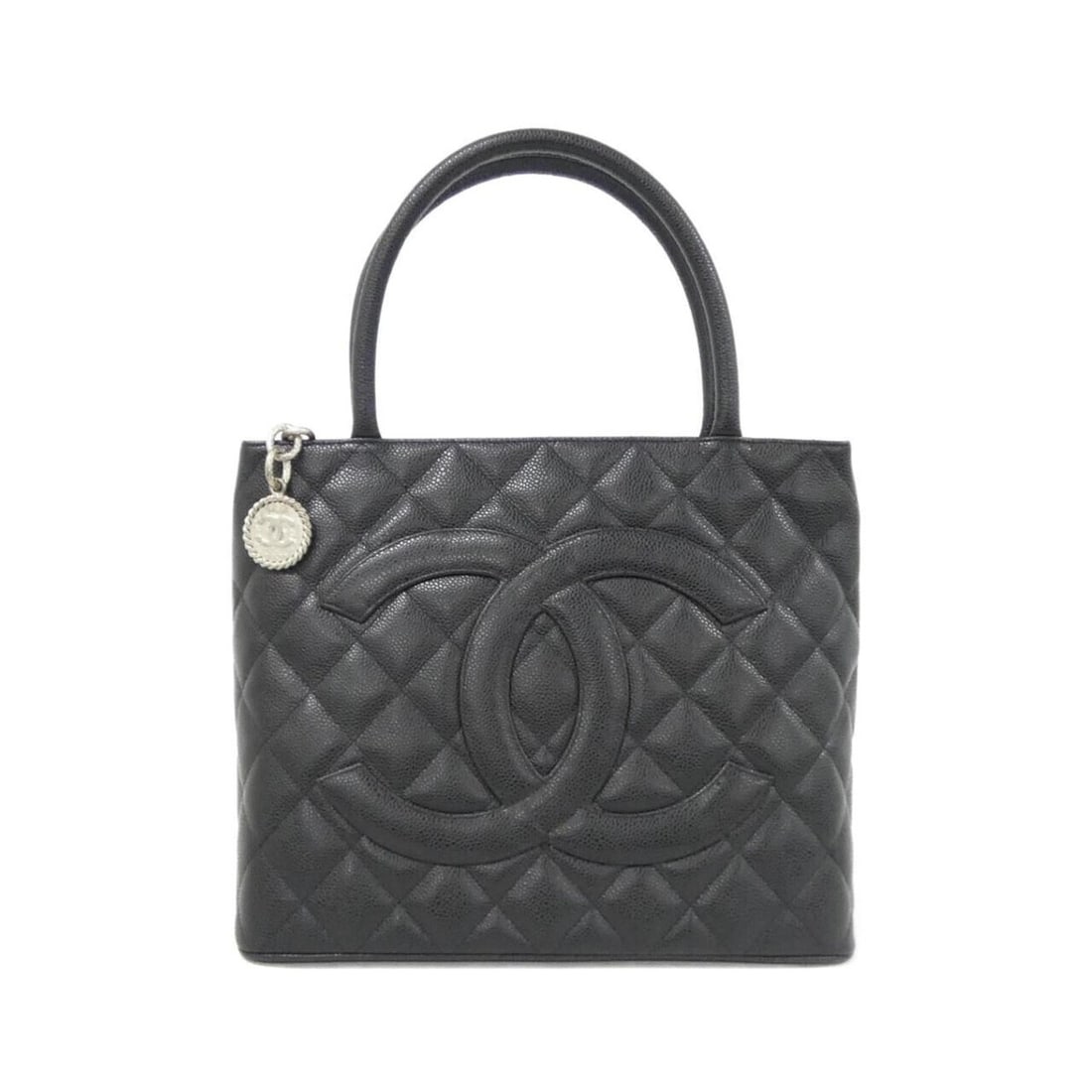Chanel 1804 handbag: --- Catalog ---Category: SizeSize (HxWxD): 25cm x 30cm x 14cm / 9.84'' x 11.81'' x 5.51''Category: DesignType: HandbagColor: BlackGender: WomenMaterial: Grained Calfskin Category: GeneralMPN: 1804Bran